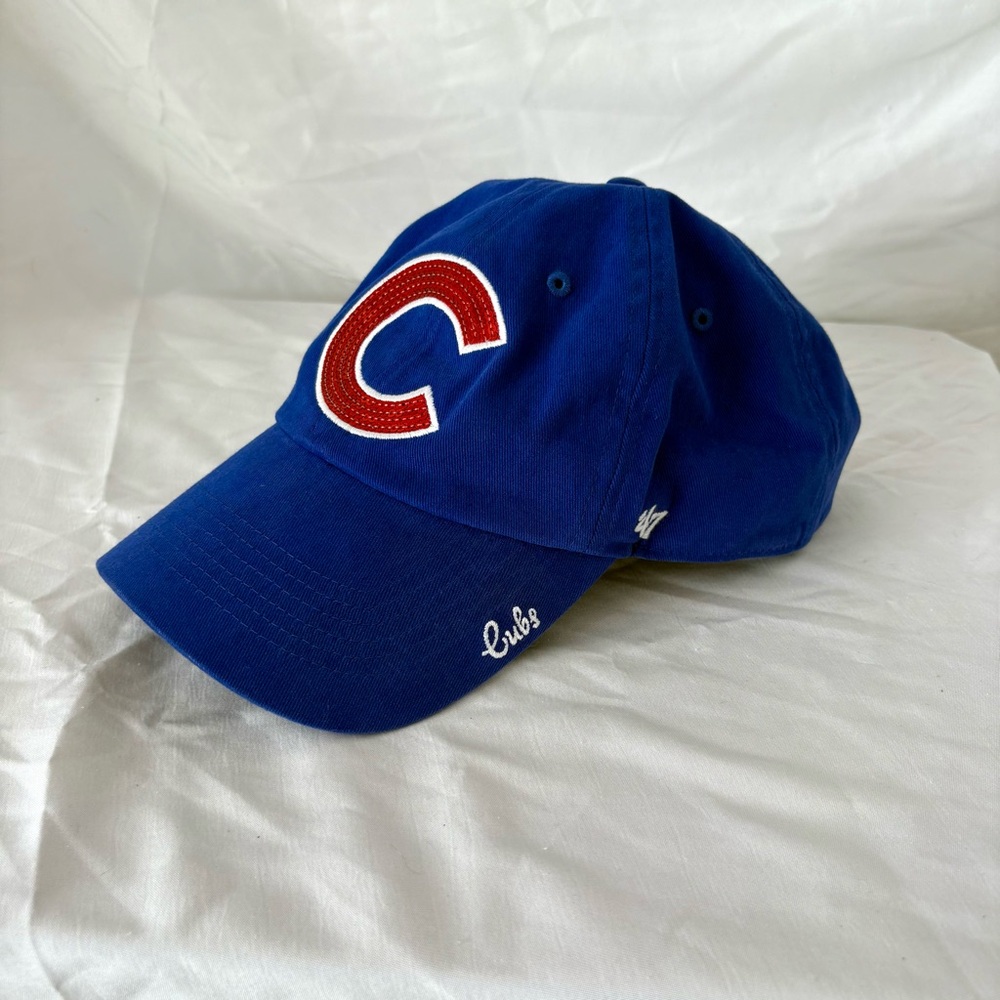 Chicago cubs women’s baseball hat sequin blue red MLB baseball one size
